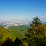 八王子市を見晴らす登山路からの景色